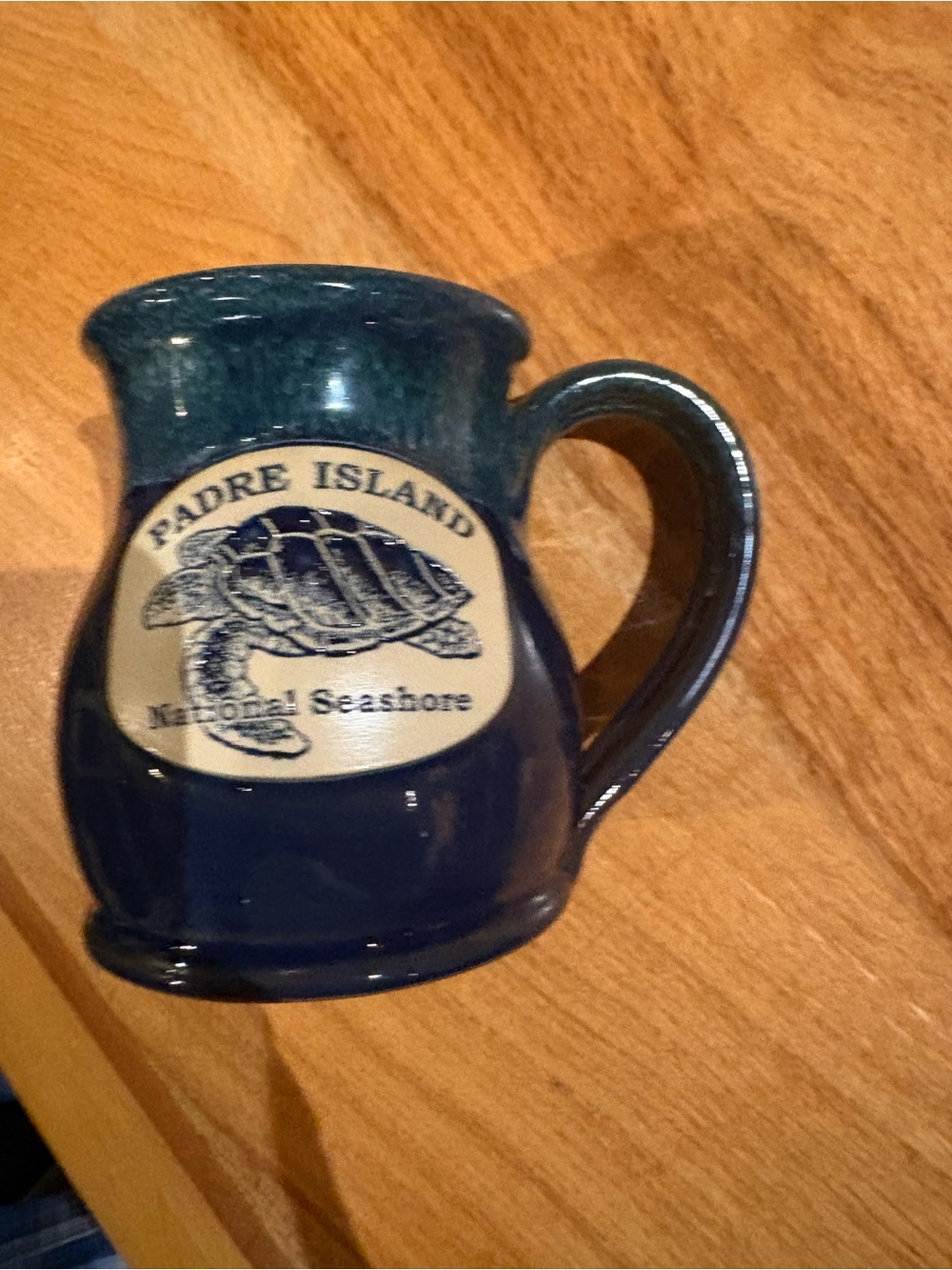 Padre Island Blue Teal Green Ceramic Mug